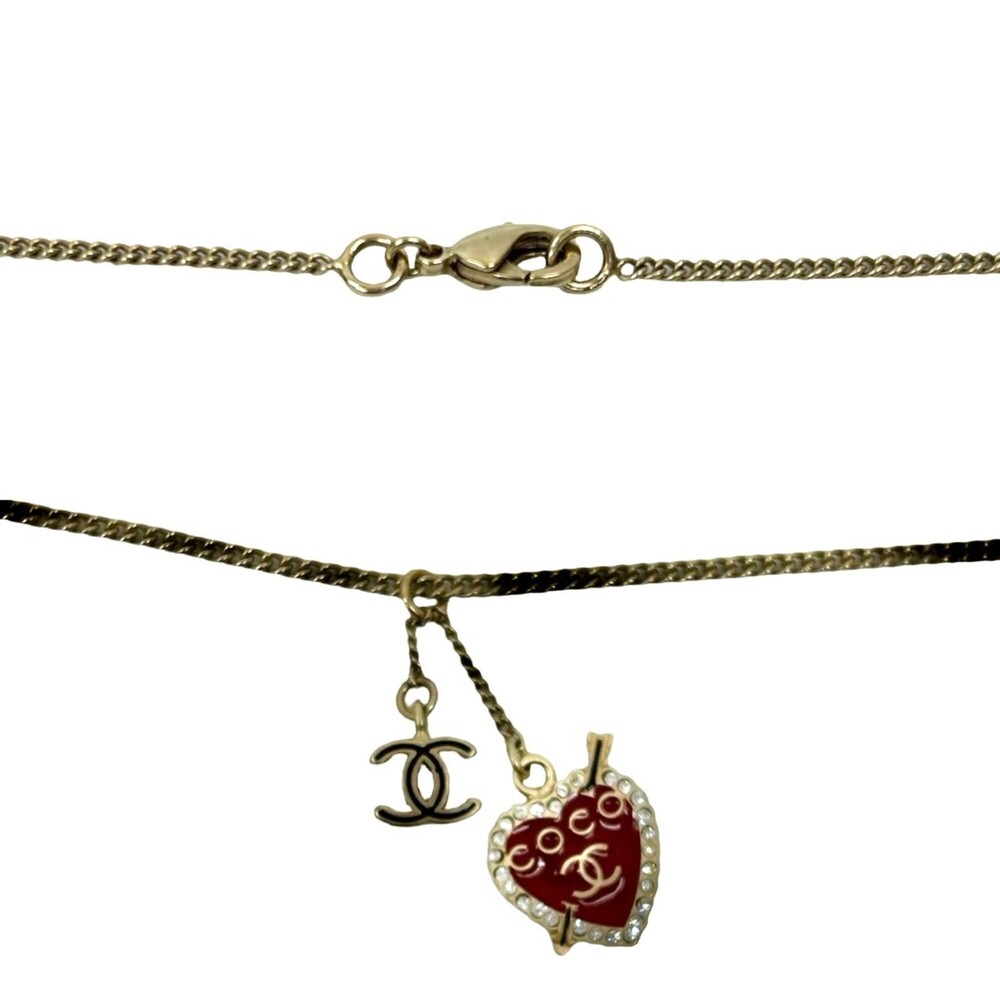 CHANEL Authentic Red Logo Necklace - Picture 3 of 6